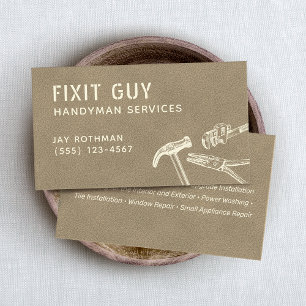 Tarjeta De Visita Contratista Plilladores de Lámparas de Martillo de