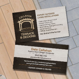 Tarjeta De Visita Contratista profesional de construcción de cubiert