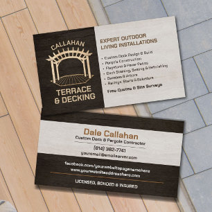 Tarjeta De Visita Contratista profesional de construcción de cubiert