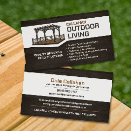 Tarjeta De Visita Contratista profesional de construcción de cubiert