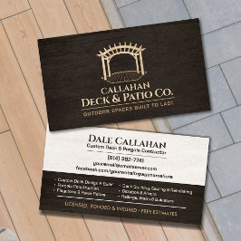 Tarjeta De Visita Contratista Profesional de Cubiertas y Patios