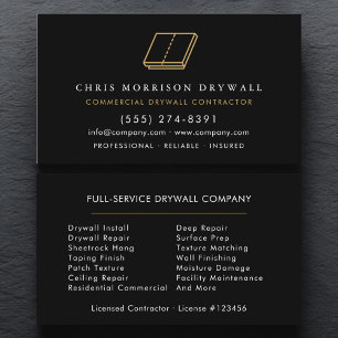 Tarjeta De Visita Contratista Profesional de Drywall