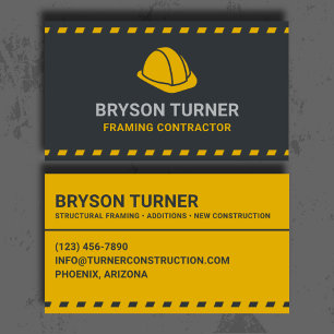 Tarjeta De Visita Contratista profesional de estructuras