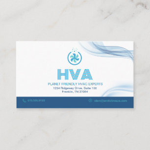 Tarjeta De Visita Control Climático HVAC Moderno