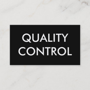 Tarjeta De Visita control de calidad