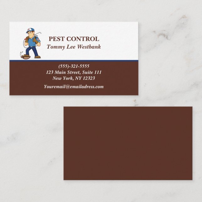 Tarjeta De Visita Control de plagas (Anverso / Reverso)