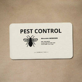 Tarjeta De Visita Control de Plagas Minimalista