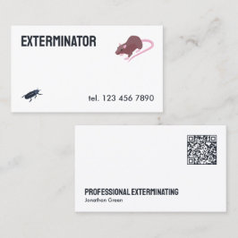 Tarjeta De Visita Control de plagas QR Exterminator