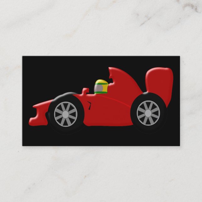 Tarjeta De Visita Controlador de coche de Carreras roja (Anverso)