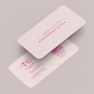 Tarjeta De Visita Controlador de coche de transporte Pink automático