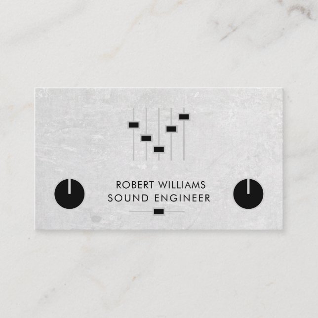 Tarjeta De Visita Controlador de DJ de música de ingeniero de sonido (Anverso)