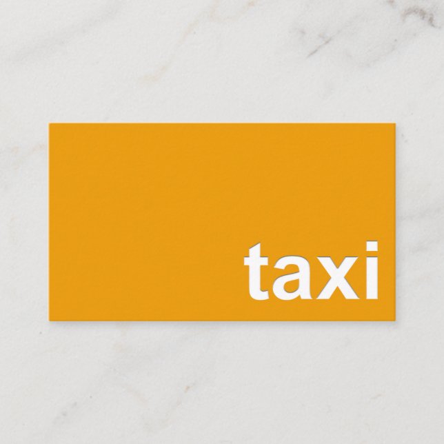 Tarjeta De Visita Controlador de señalización Taxi amarillo Grabado  (Anverso)