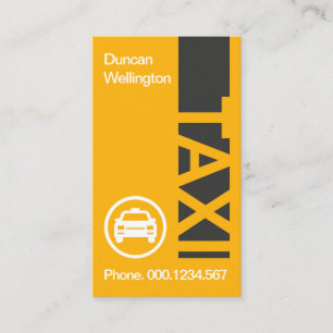 Tarjeta De Visita Controlador de taxi amarillo creativo vertical TAX