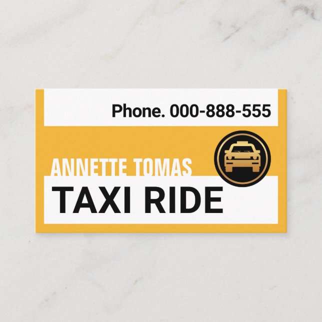 Tarjeta De Visita Controlador De Taxi Amarillo De Capas (Anverso)