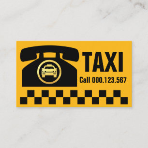 Tarjeta De Visita Controlador de taxi para teléfono retro