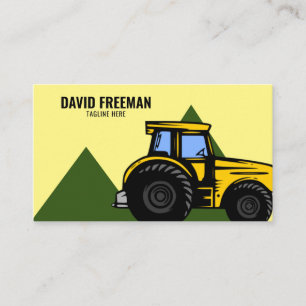 Tarjeta De Visita Controlador de Tractor Amarillo de Granja único