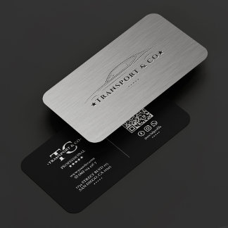 Tarjeta De Visita Controlador de transporte Auto Car Silver Negro Mo