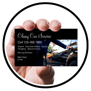 Tarjeta De Visita Controlador de Uber del servicio de coches Glossy