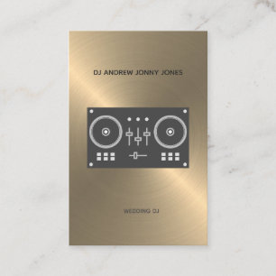 Tarjeta De Visita Controlador Gold Faux Pro DJ moderno