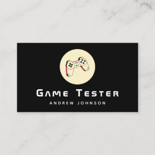Tarjeta De Visita Controlador Joystick de Game Developer Tester Mode