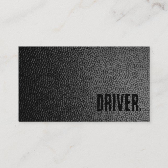 Tarjeta De Visita Controlador Premier Black Faux Leather (Anverso)