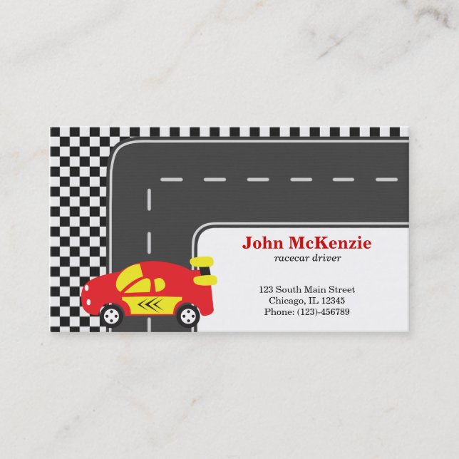 Tarjeta De Visita Controlador Racecar (Anverso)