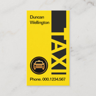 Tarjeta De Visita Controlador Taxi Amarillo Brillante De Señal Vert
