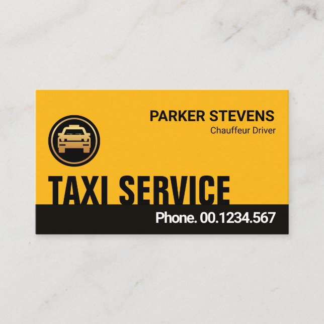 Tarjeta De Visita Controlador único creativo de taxistas con capas n (Anverso)