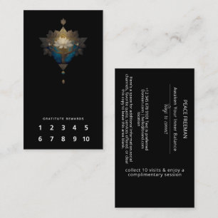 TARJETA DE VISITA CONVERGENCIA SAGRADA   SÍMBOLO DE LOTUS ALQUÍMICO