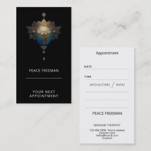 TARJETA DE VISITA CONVERGENCIA SAGRADA   SÍMBOLO DE LOTUS ALQUÍMICO