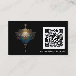 TARJETA DE VISITA CONVERGENCIA SAGRADA   SÍMBOLO DE LOTUS ALQUÍMICO