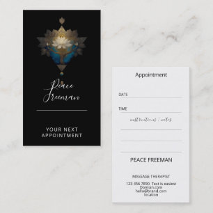 TARJETA DE VISITA CONVERGENCIA SAGRADA   SÍMBOLO DE LOTUS ALQUÍMICO