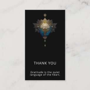TARJETA DE VISITA CONVERGENCIA SAGRADA SÍMBOLO DE LOTUS ALQUÍMICO