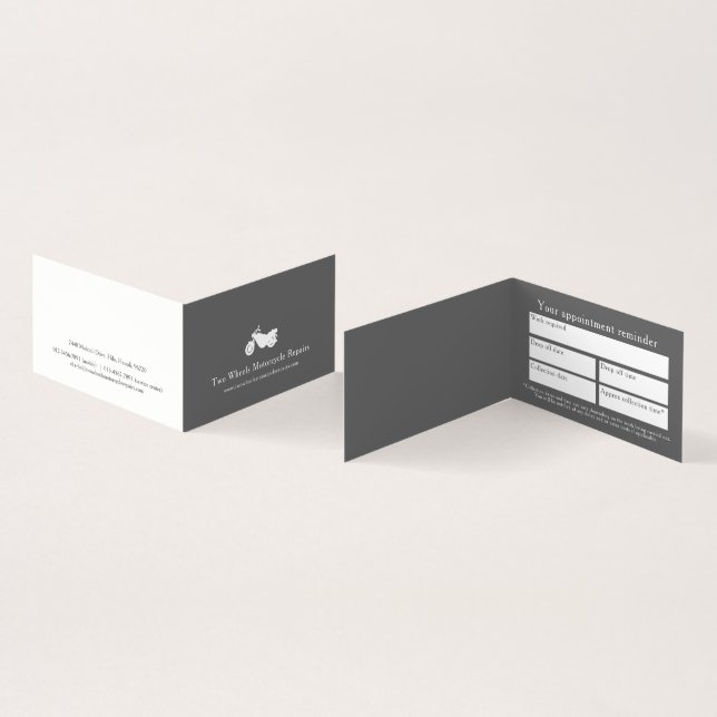 Tarjeta De Visita Convocatoria del servicio de motocicletas blancas (Interior y exterior)