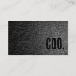 Tarjeta De Visita COO de cuero negro falso Premier