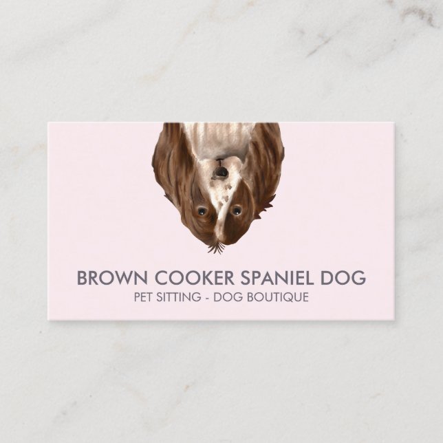Tarjeta De Visita Cooker Spaniel Dog (Anverso)