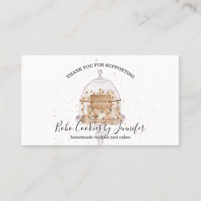 Tarjeta De Visita Cookies Cakes Bakery (Anverso)