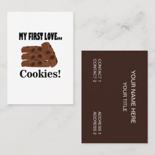 Tarjeta De Visita Cookies My First Love Cookies Biscuit