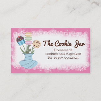 Tarjeta De Visita Cookies pastelería florero panadería horneado