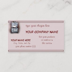 Tarjeta De Visita Cookstove-personalizar de madera antiguo