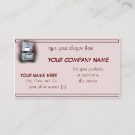 Tarjeta De Visita Cookstove-personalizar de madera antiguo