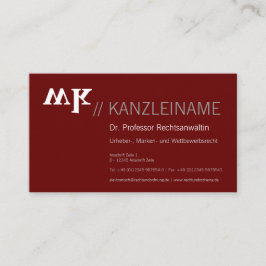 Tarjeta De Visita Cool, blau, schwarz | Kartenhaus Modern