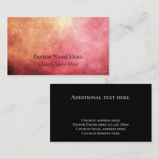 Tarjeta De Visita Cool Modern Nebula Custom Pastor Contact