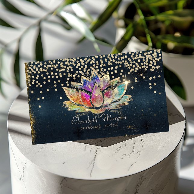 Tarjeta De Visita Cool Oro Diamantes Loto Oscuro (Subido por el creador)