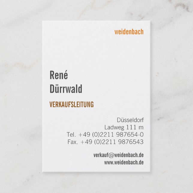 Tarjeta De Visita Coole Visitenkarten (Anverso)