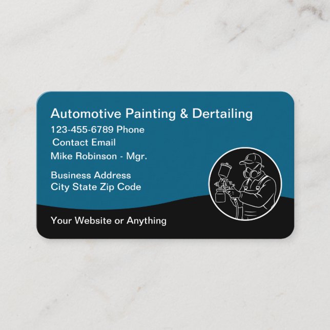 Tarjeta De Visita Coolest Automotive Car Painting  (Anverso)