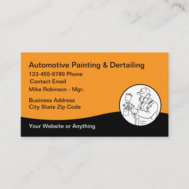 Tarjeta De Visita Coolest Automotive Car Painting  (Anverso)