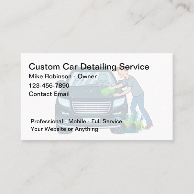 Tarjeta De Visita Coolest Car Wash Detailing Theme Business Cards (Anverso)