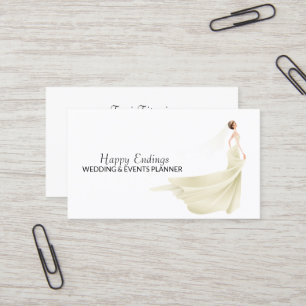 Tarjeta De Visita Coordinador boda Minimalista blanco