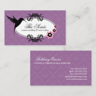 Tarjeta De Visita Coordinador de Eventos Elegante de Damasco
